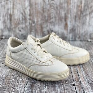 Rare Ouqingniao Starbucks Employee Women Shoes Sneakers Size 5 White‎ Leather
